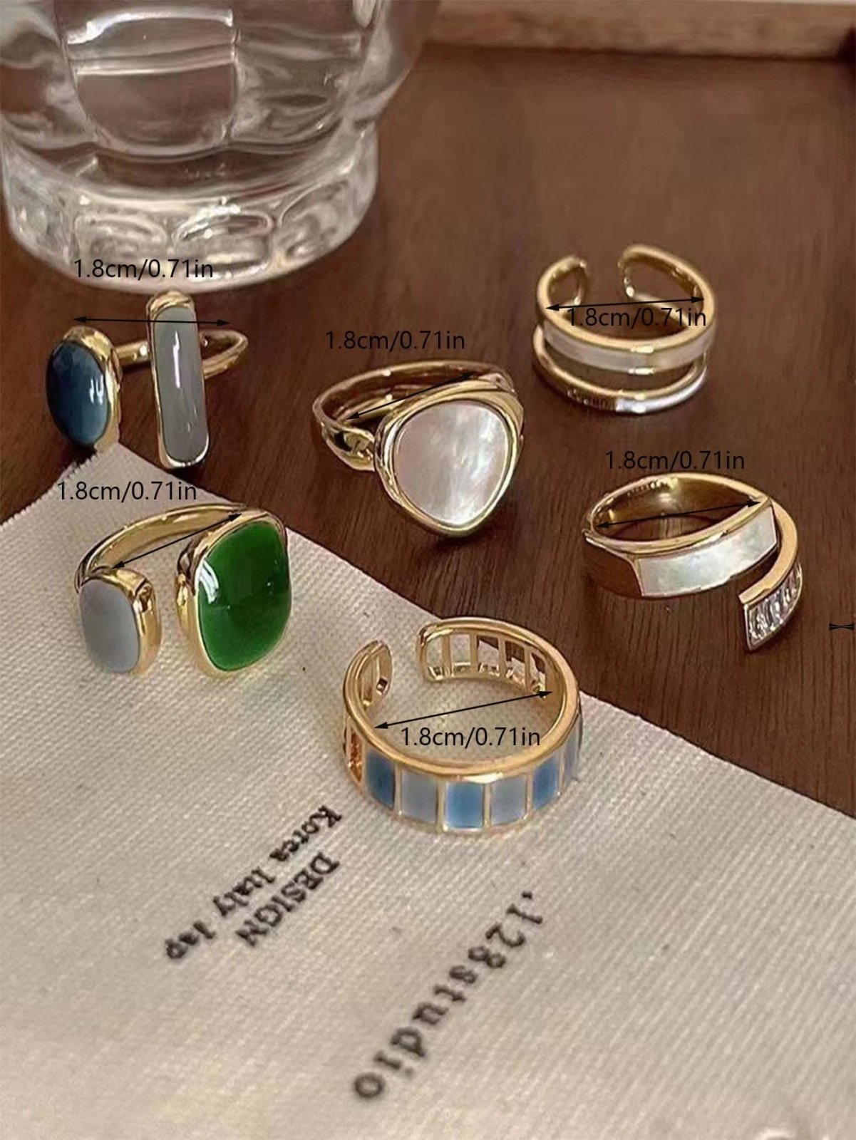 Beach Boho Stone Ring Set (6-piece)