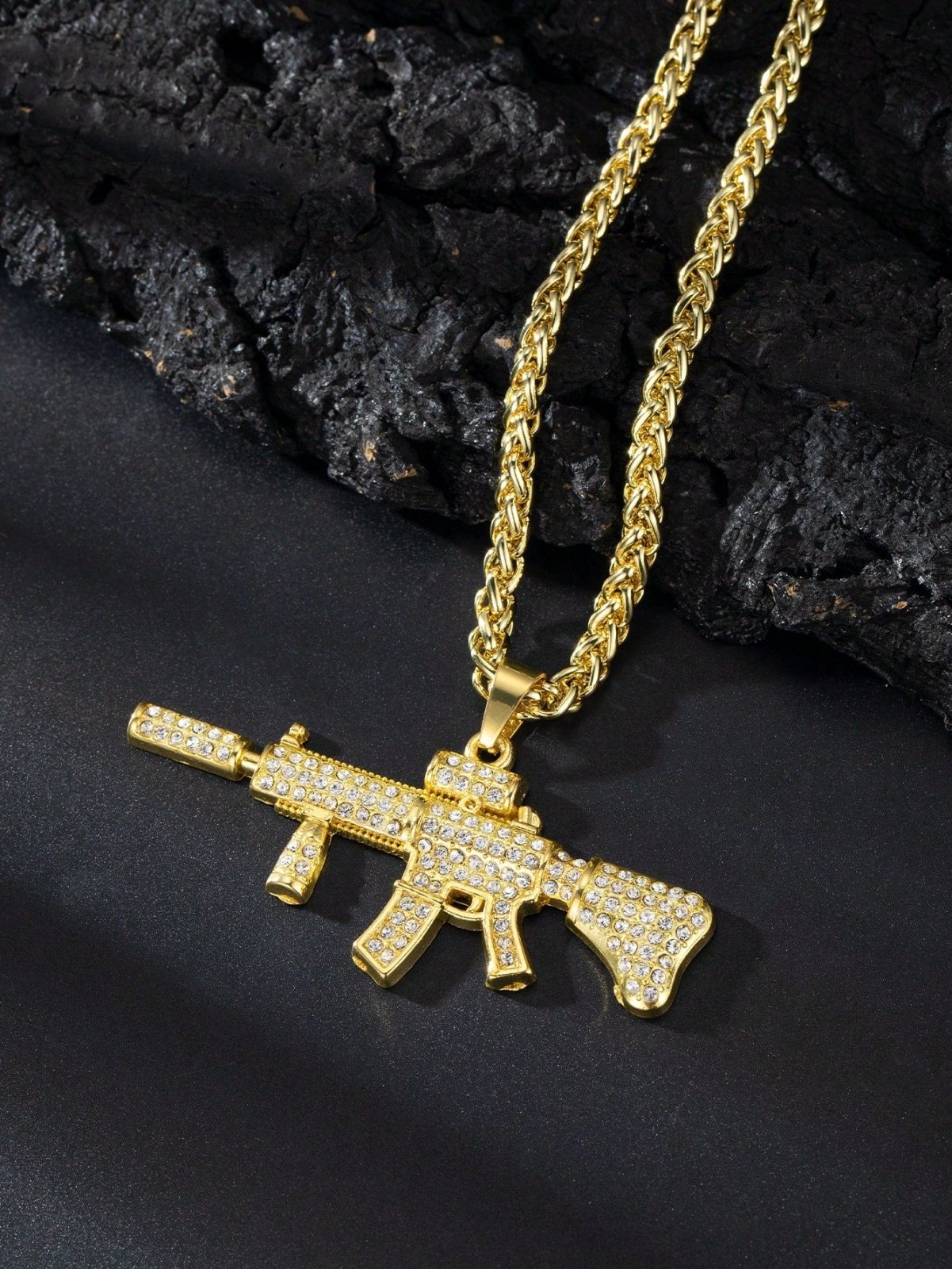 Gold Plated M16 Zirconia Necklace