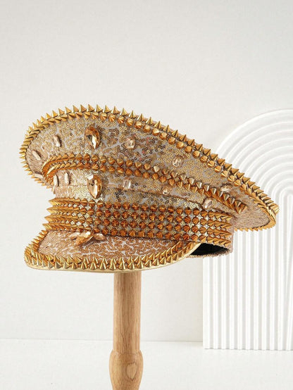 Starlit, Bedazzled & Studded Captains Hat