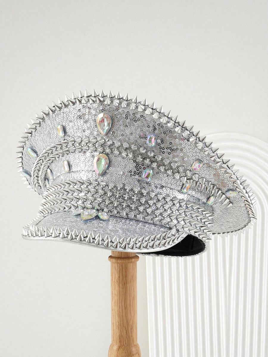 Starlit, Bedazzled & Studded Captains Hat