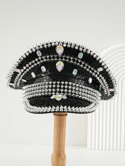 Starlit, Bedazzled & Studded Captains Hat