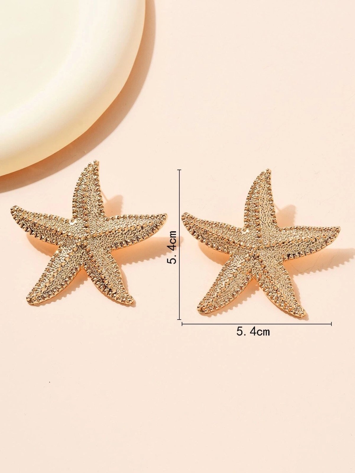 Gold Starfish Earrings (2-Piece)