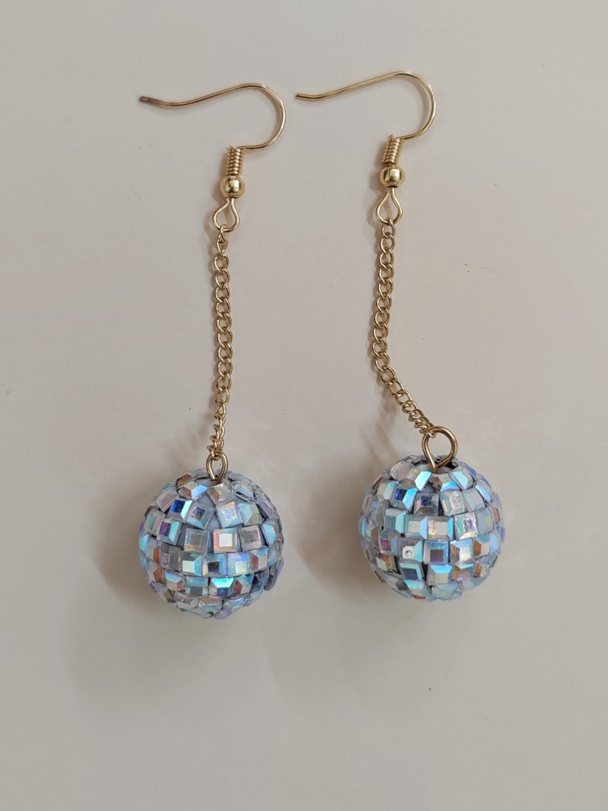 Colorful Glass Discoball Earrings