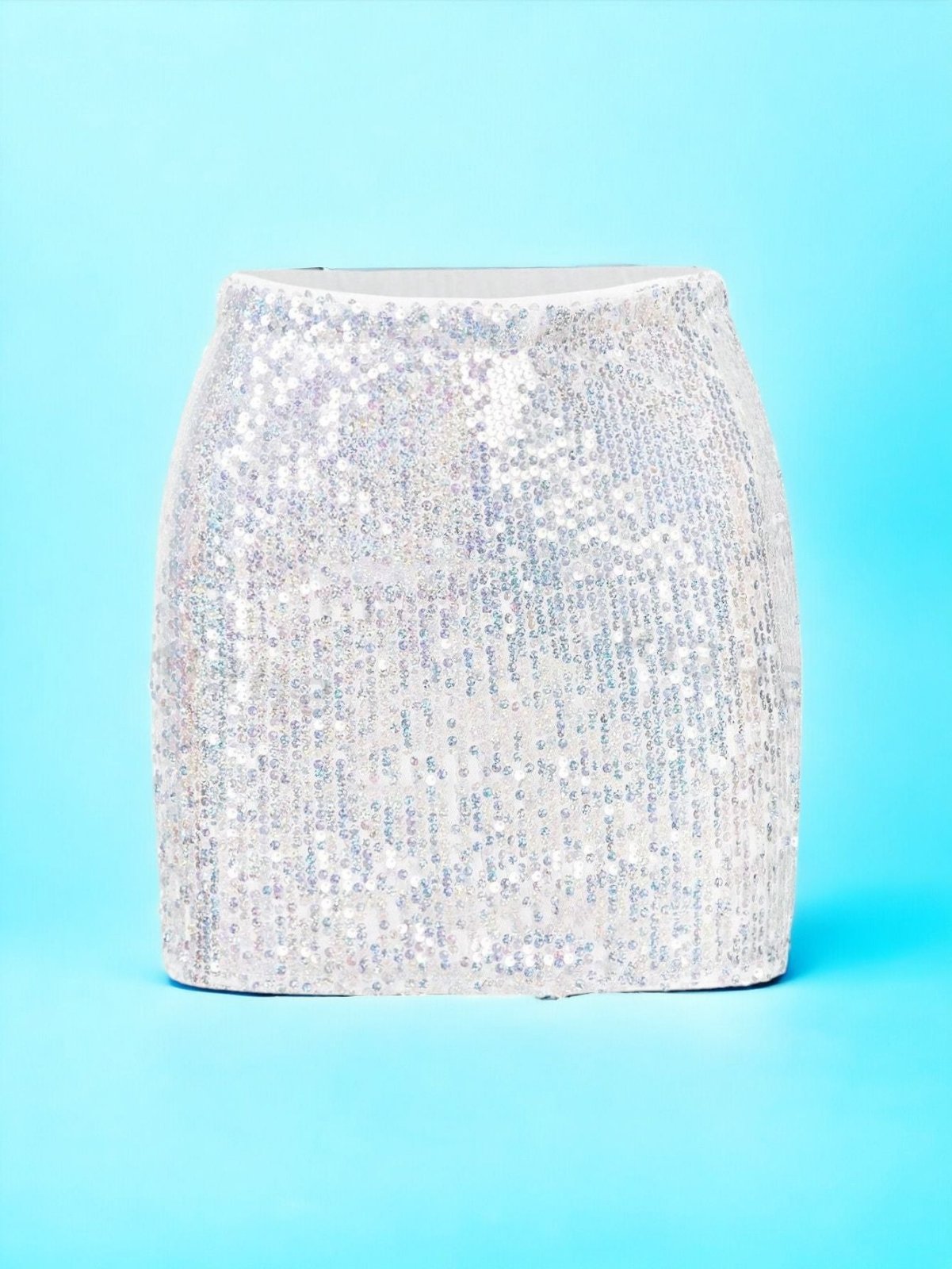 High-Waist Sequin Bodycon Skirt