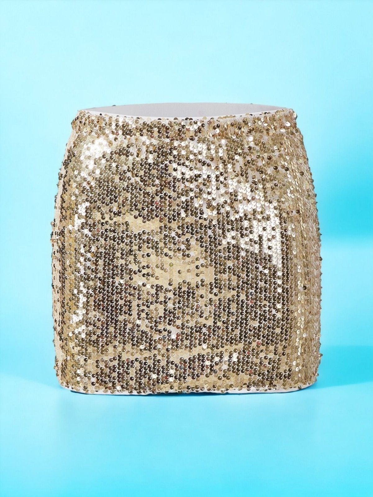 High-Waist Sequin Bodycon Skirt