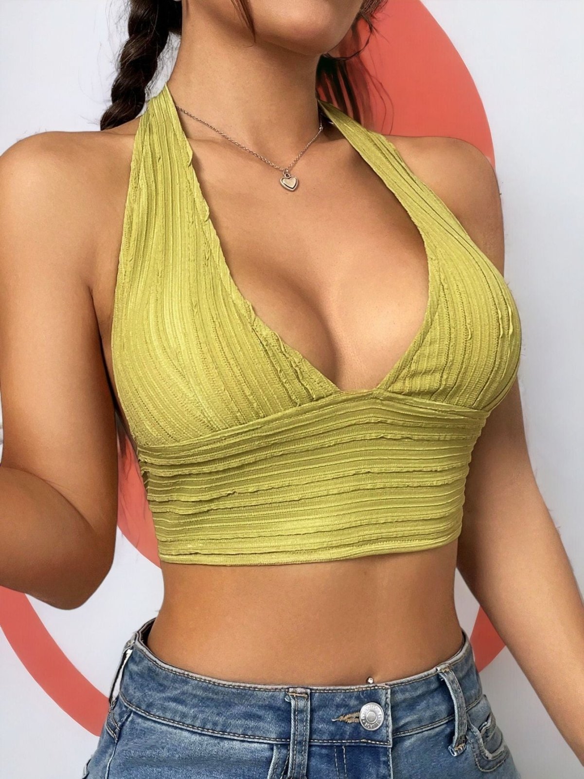 Spring Sexy Green Halter Top