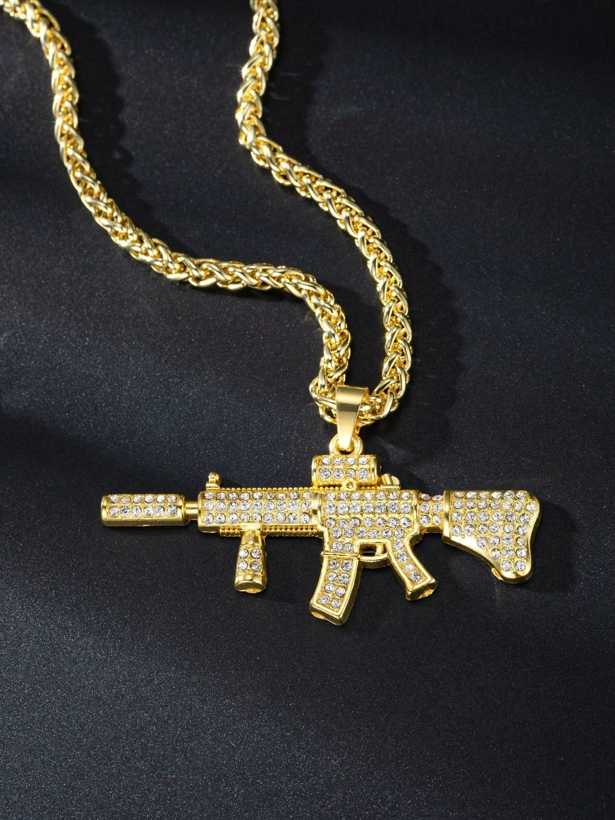 Gold Plated M16 Zirconia Necklace