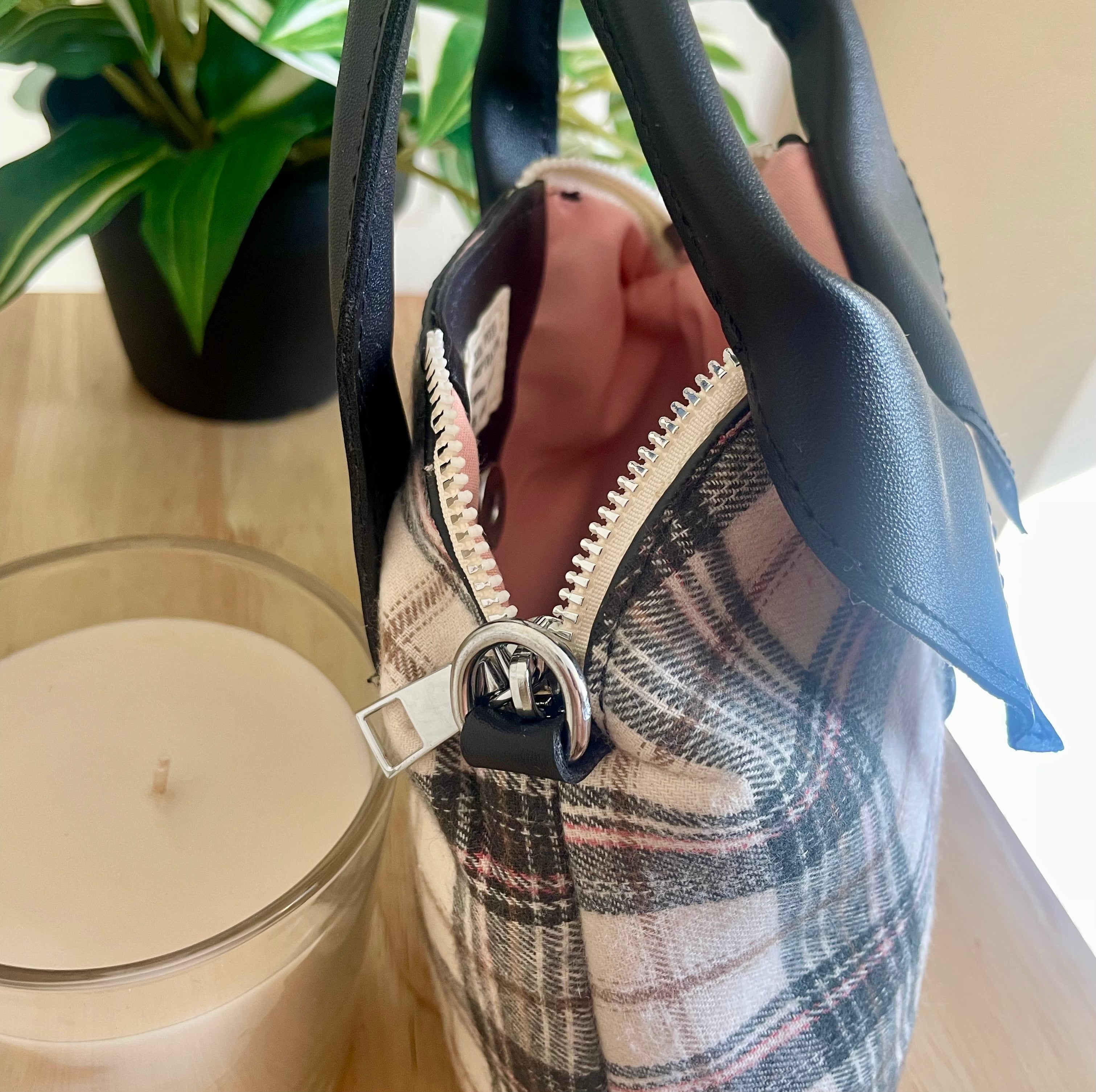 Unique Plaid Shirt Purse Handbag Clutch Satchel