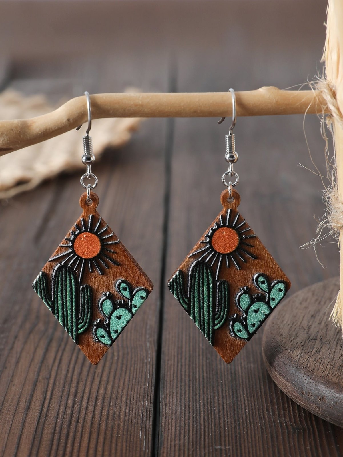  Southwestern Geometric Dangle Earrings