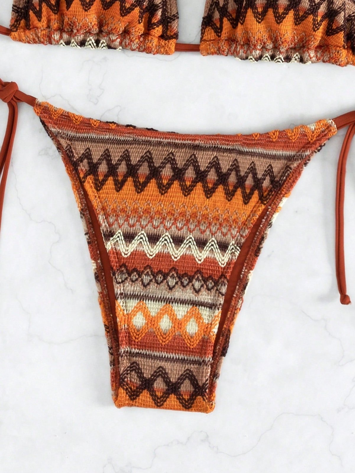 Boho Geometric Halter Bikini Set