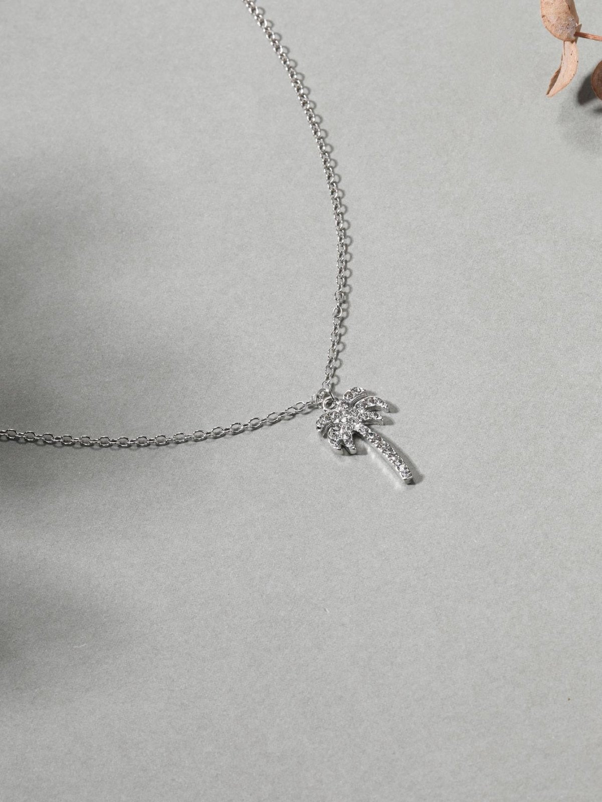 Palm Tree Charm Necklace