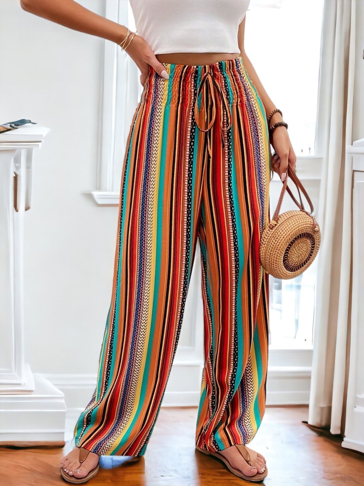 Summer Beach Striped Pant