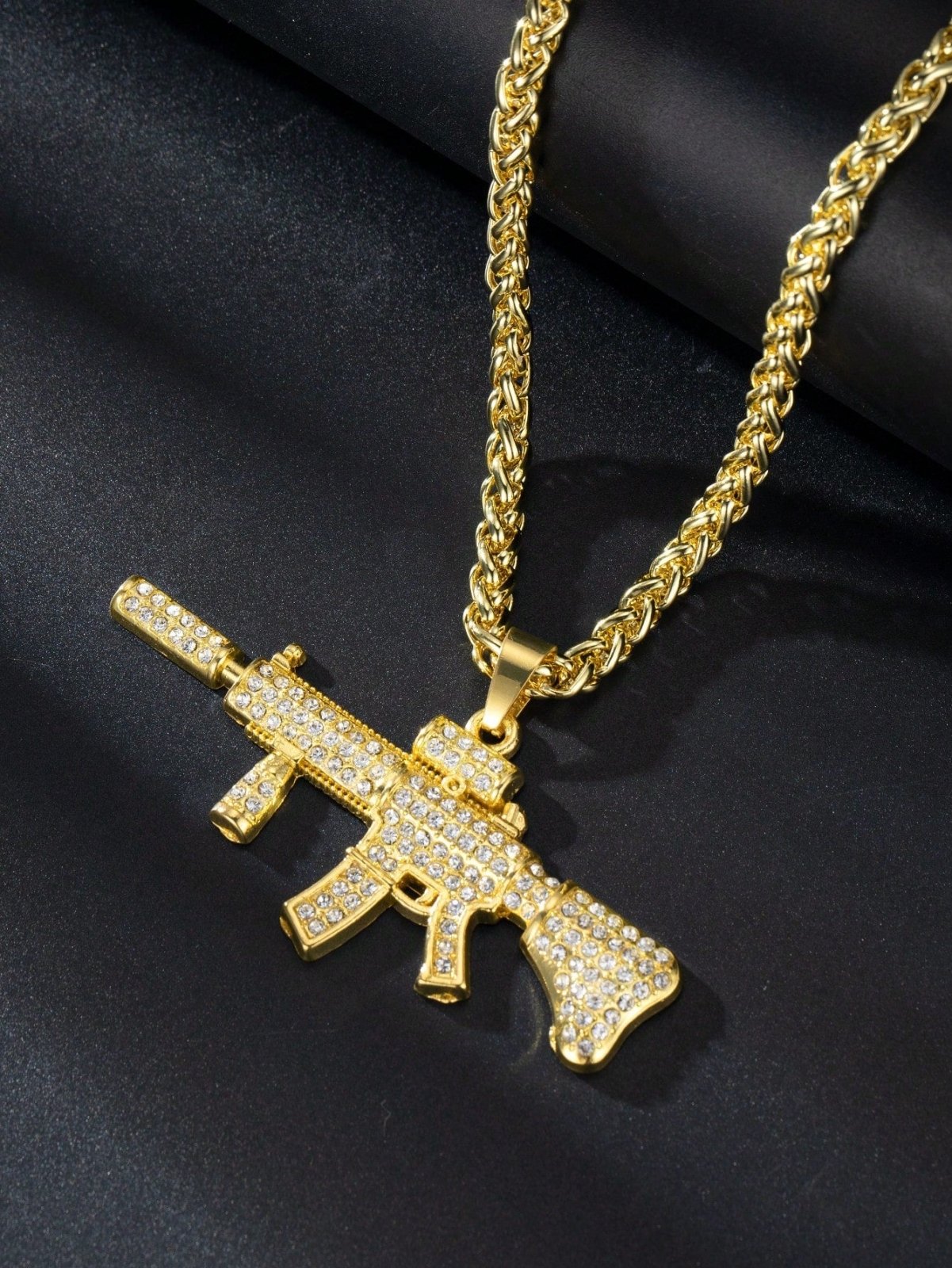 Gold Plated M16 Zirconia Necklace