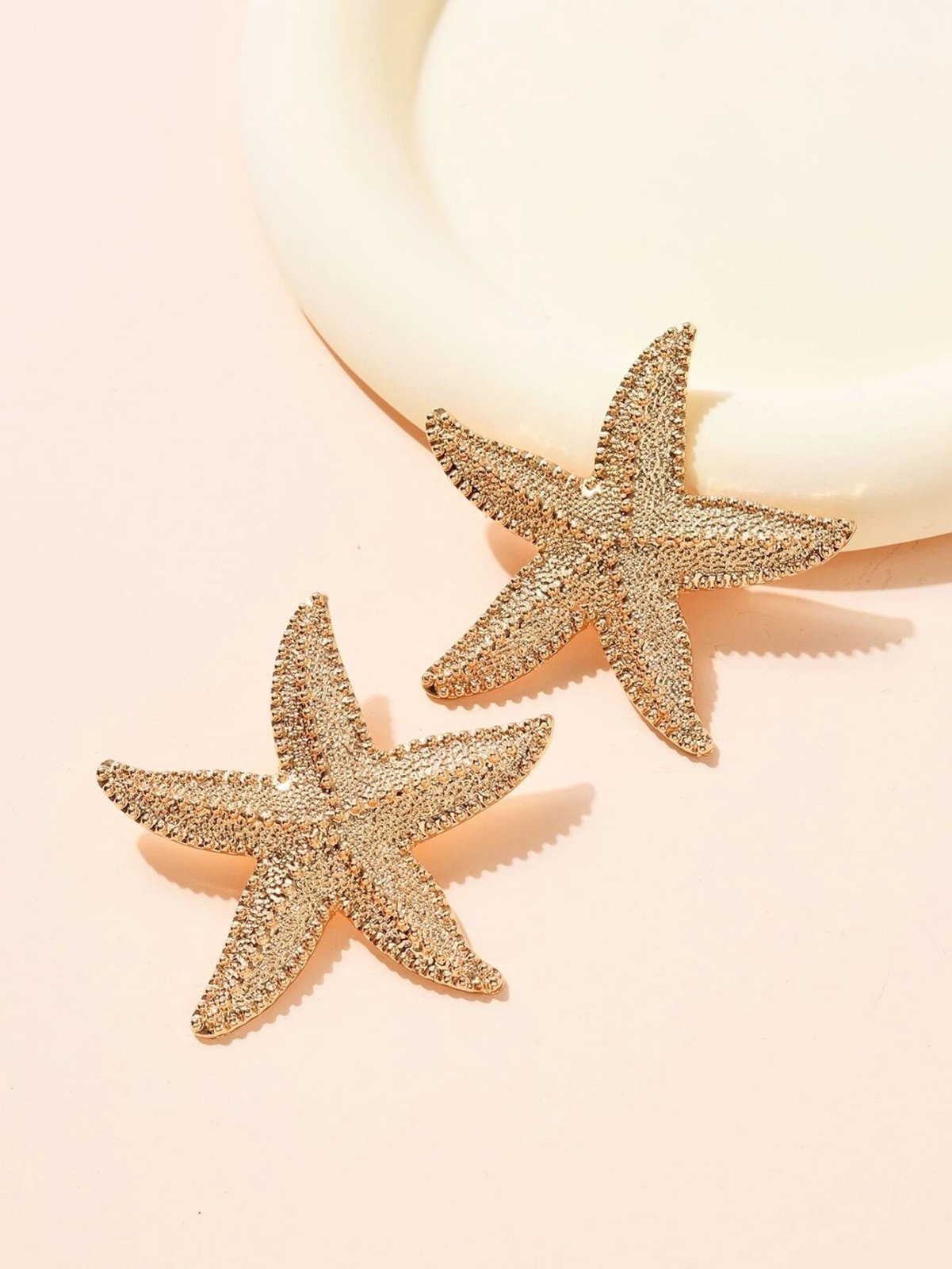 Gold Starfish Earrings (2-Piece)