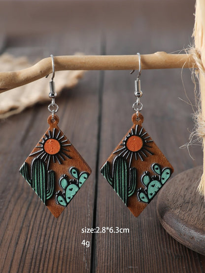  Southwestern Geometric Dangle Earrings