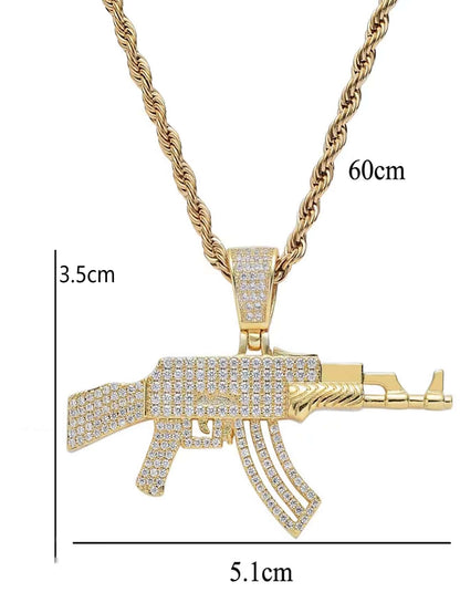 AK47 Gun Pendant Necklace