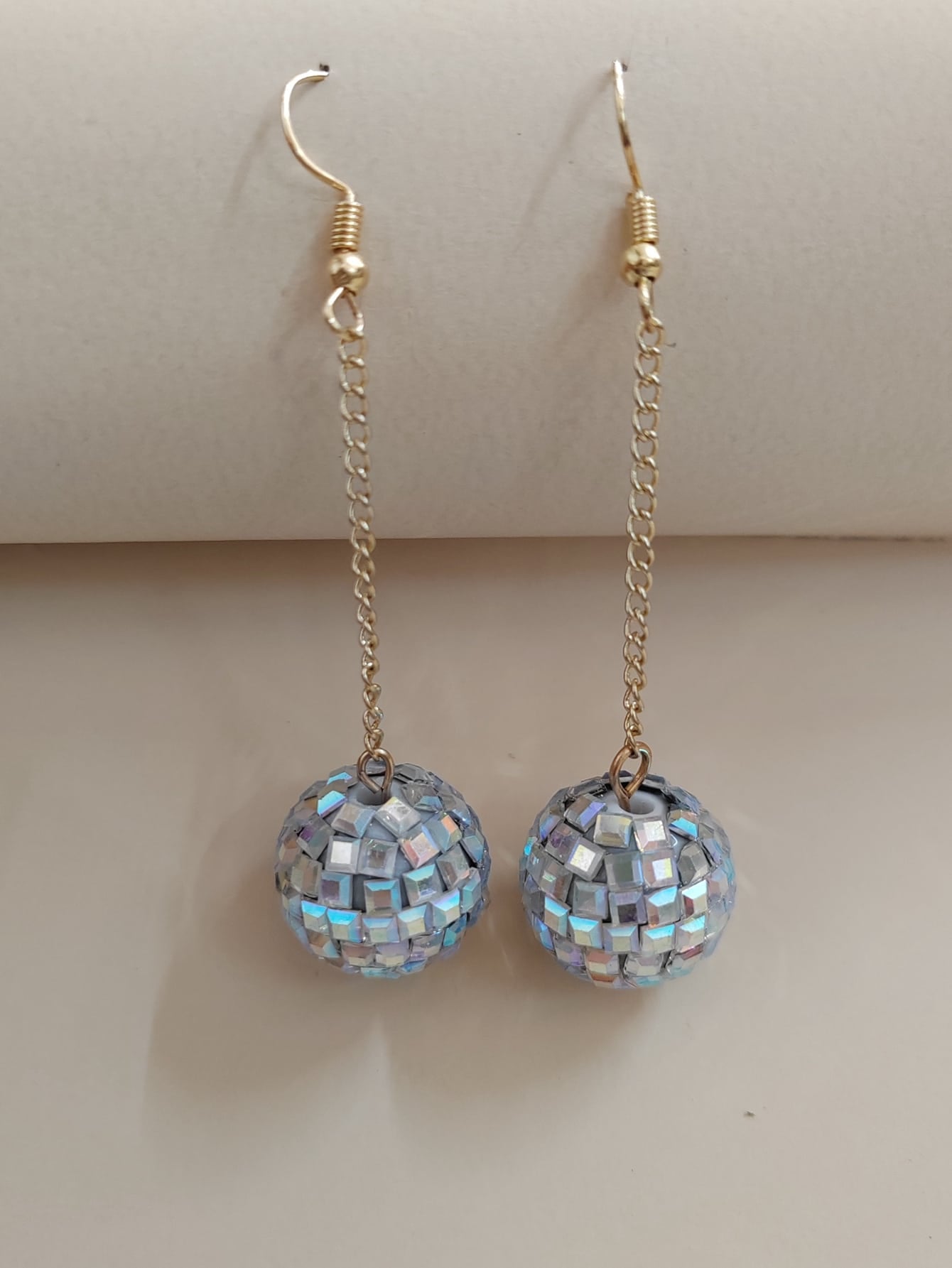 Colorful Glass Discoball Earrings